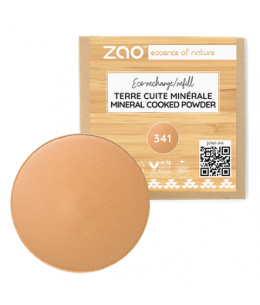 Zao Recharge Terre cuite minérale 341 Beige cuivré 15g teint parfait Espritphyto