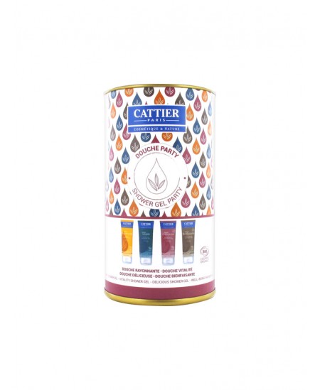 Cattier - Coffret Douche Party - 4 gels douche de 40 ml Cattier - Coffret Douche Party - 4 gels douche de 40 ml