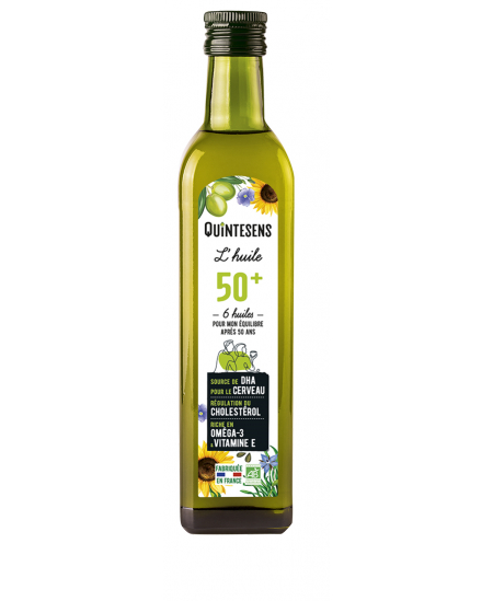 L'huile Bio des Seniors (50ans) - 500 ml - Quintesens omega 3 végétaux ALA Espritphyto L'huile Bio des Seniors (50ans) - 500 ml - Quintesens omega 3 végétaux ALA Espritphyto