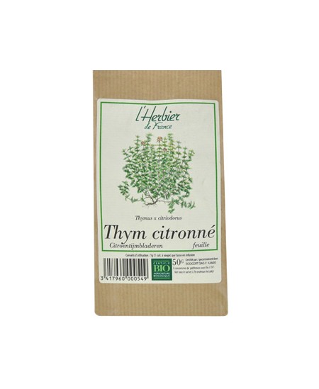 Herbier De France - Thym citronné Feuilles - 50 gr