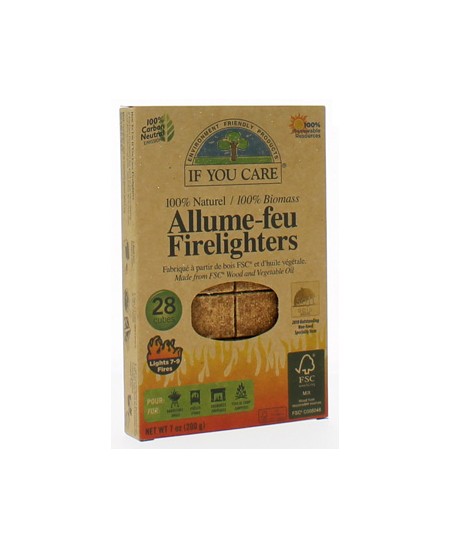 If You Care - Allume feu 100% naturel 28 cubes