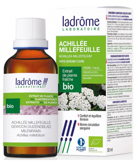 Ladrome - Extrait de plantes fraîches Achillée millefeuille bio - 50 ml