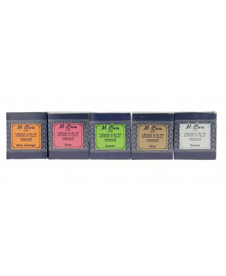 Al Bara - Coffret de Printemps 5 petits savons d'Alep x 20g Al Bara - Coffret de Printemps 5 petits savons d'Alep x 20g