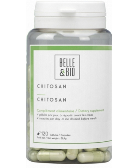 Chitosan naturel - 120 gélules - Belle et Bio chitine capteur de graisses alimentaires espritphyto Chitosan naturel - 120 gélules - Belle et Bio chitine capteur de graisses alimentaires espritphyto