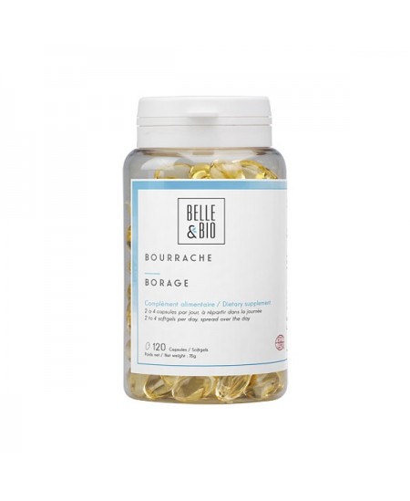Belle et Bio - Huile de Bourrache bio - 120 capsules Belle et Bio - Huile de Bourrache bio - 120 capsules