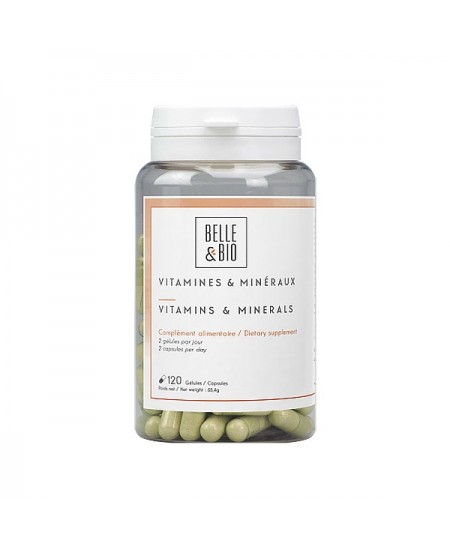 Belle et Bio - Vitamines et minéraux naturels - 120 gélules Belle et Bio - Vitamines et minéraux naturels - 120 gélules