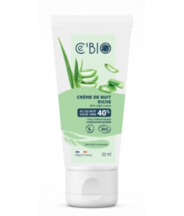 Cé'Bio Crème de nuit intense bio Aloé vera 50ml jojoba karité aloe vera Espritphyto