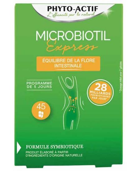 Phyto-Actif Microbiotil Express 45 gélules confort intestinal Espritphyto