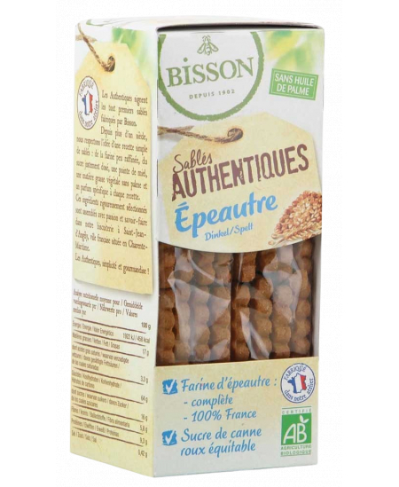 Bisson - Biscuits sablés les authentiques Epeautre - 175 gr Bisson - Biscuits sablés les authentiques Epeautre - 175 gr