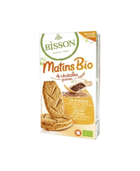 Bisson - Matin bio Lin et Sésame - 200 gr Bisson - Matin bio Lin et Sésame - 200 gr