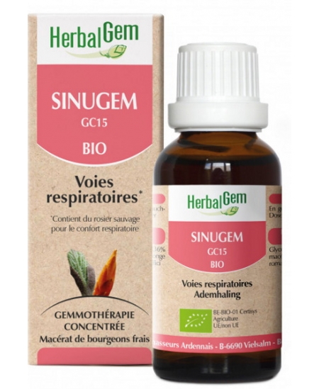 Herbalgem Gemmobase - Sinugem Bio Flacon verre - 50 ml Herbalgem Gemmobase - Sinugem Bio Flacon verre - 50 ml