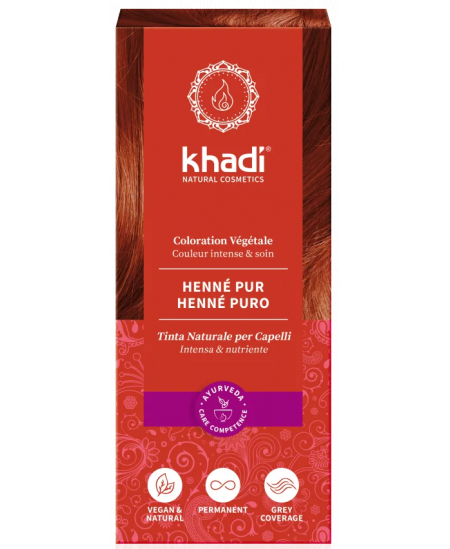 Khadi - Teinture aux Plantes Henné Pur Cuivré - 100 gr Khadi - Teinture aux Plantes Henné Pur Cuivré - 100 gr