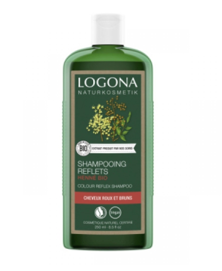 Logona - Shampoing Color Reflex henné auburn - 250 ml cheveux colorés rehaussés Espritphyto