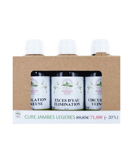 Herboristerie de Paris - Cure phyto concentrés Jambes légères - 3 x 200ml Herboristerie de Paris - Cure phyto concentrés Jambes légères - 3 x 200ml