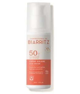 Crème Solaire visage SPF50 50ml Laboratoire de Biarritz protection solaire Espritphyto