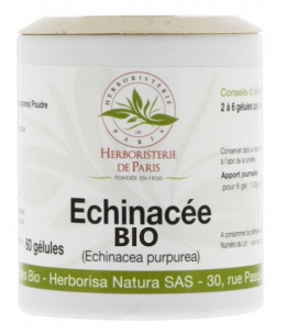 Echinacée Bio 230mg - 60 gélules - Herboristerie de Paris défenses immunitaires Espritphyto