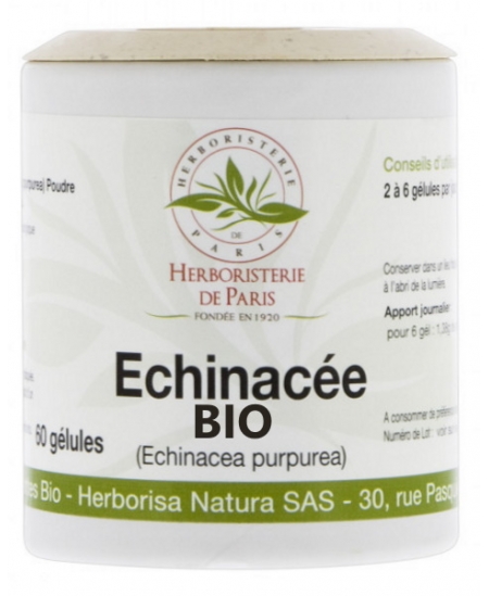 Echinacée Bio 230mg - 60 gélules - Herboristerie de Paris défenses immunitaires Espritphyto Echinacée Bio 230mg - 60 gélules - Herboristerie de Paris défenses immunitaires Espritphyto