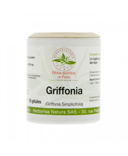 Herboristerie de Paris - Griffonia simplicifolia fruit 320mg - 60 Gélules Herboristerie de Paris - Griffonia simplicifolia fruit 320mg - 60 Gélules