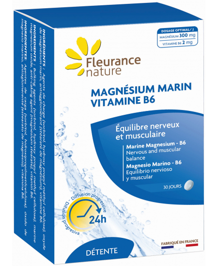 Fleurance Nature - Magnésium marin B6 - 60 comprimés