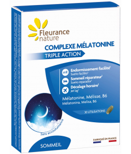 Complexe Mélatonine - 30 comprimés - Fleurance Nature mélisse b6 mélatonine Espritphyto