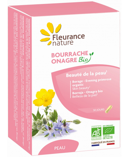 Fleurance Nature - Bourrache Onagre bio - 60 gélules