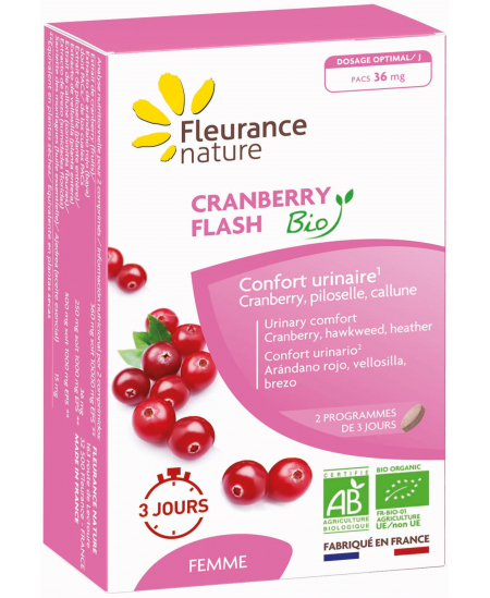 Fleurance Nature - Cranberry Flash Bio - 14 comprimés Fleurance Nature - Cranberry Flash Bio - 14 comprimés