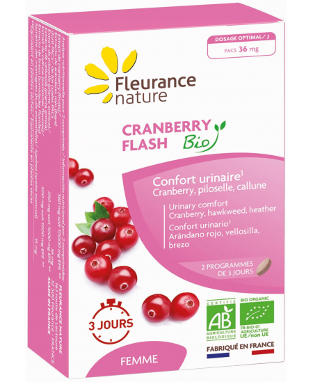 Fleurance Nature - Cranberry Flash Bio - 14 comprimés