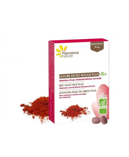 Fleurance Nature - Levure de riz rouge Plus Bio - 30 comprimés Fleurance Nature - Levure de riz rouge Plus Bio - 30 comprimés