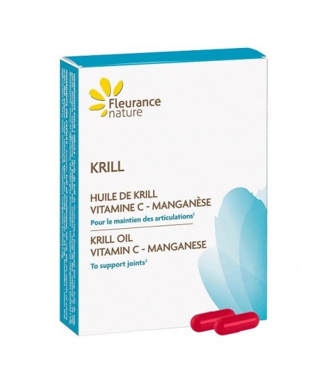 Fleurance Nature - Krill (Huile de krill, Vitamine C, Manganèse) - 15 gélules Fleurance Nature - Krill (Huile de krill, Vitamine C, Manganèse) - 15 gélules