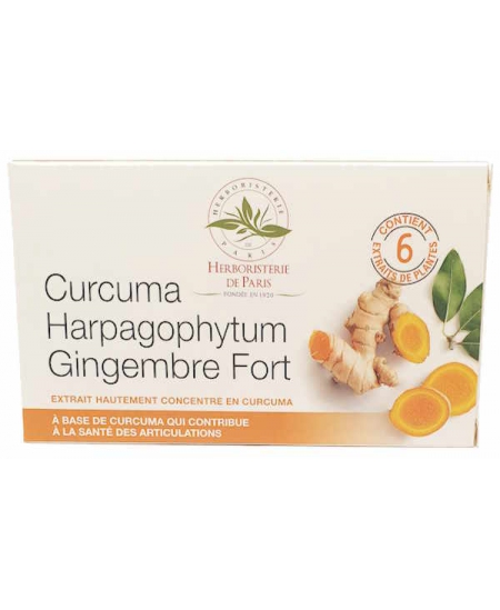 Herboristerie de Paris - Curcuma piperine gingembre fort - 60 comprimés