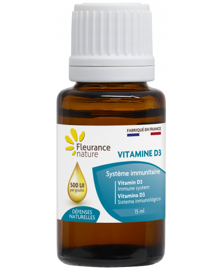 Vitamine D3 - 15ml - Fleurance Nature liquide et naturelle immunité os Espritphyto Vitamine D3 - 15ml - Fleurance Nature liquide et naturelle immunité os Espritphyto