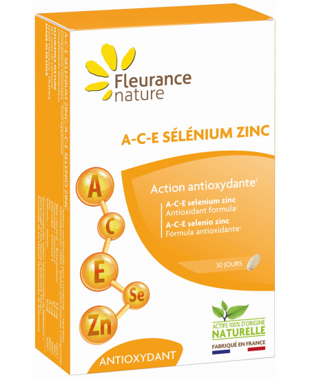 Fleurance Nature - A C E sélénium zinc - 30 comprimés Fleurance Nature - A C E sélénium zinc - 30 comprimés