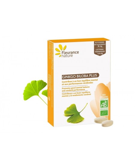 Fleurance Nature - Ginkgo biloba PLUS Bio - 30 comprimés Fleurance Nature - Ginkgo biloba PLUS Bio - 30 comprimés