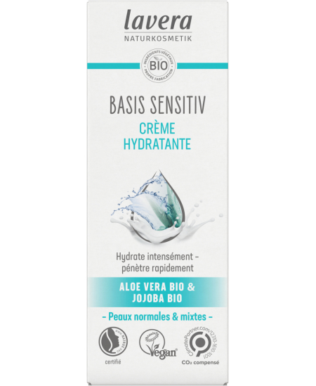 Lavera - Crème hydratante Bio Jojoba et Aloé Vera Basis Sensitiv - 50 ml