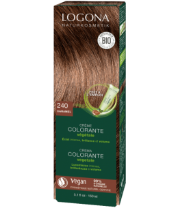 Crème colorante végétale Caramel 150 ml Logona cheveux blonds moyens à chatains
