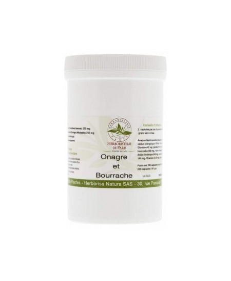 Herboristerie de Paris - Onagre Bourrache Vitamine E - 220 capsules Herboristerie de Paris - Onagre Bourrache Vitamine E - 220 capsules