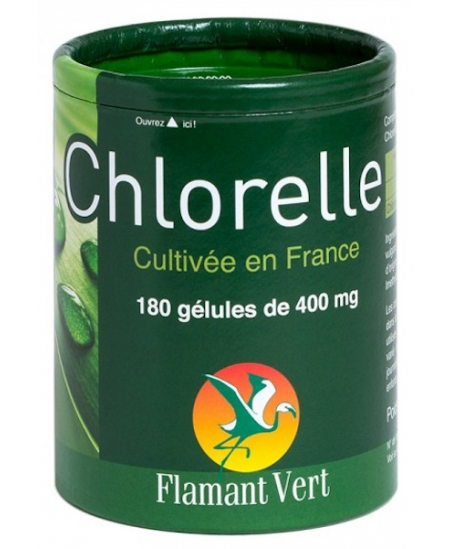 Flamant Vert - Chlorelle - 180 gélules de 400 mg