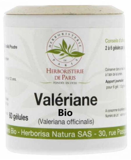 Herboristerie de Paris - Valériane racine bio 250mg - 60 Gélules Herboristerie de Paris - Valériane racine bio 250mg - 60 Gélules