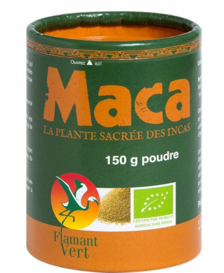 Flamant Vert - Maca Bio en poudre – Boîte ECOCAN 150 gr