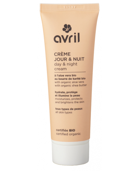 Avril Crème Jour et Nuit certifiée Bio 50ml Crème jour et nuit à l'aloé vera et beurre de karité Espritphyto