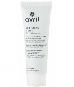 Avril - Nettoyant 3 en 1 au charbon et à l'aloe vera – 50 ml