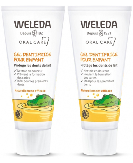 Weleda - Duo Gel dentifrice enfant dents de lait – 2 x 50 ml