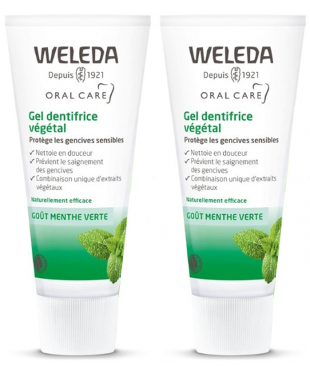 Weleda - Duo Gel dentifrice végétal sensibilité gingivale – 2 x 75 ml Weleda - Duo Gel dentifrice végétal sensibilité gingivale – 2 x 75 ml