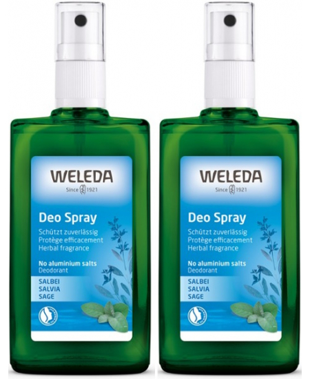 Weleda - Duo Déodorant spray Sauge – 2 x 100 ml Weleda - Duo Déodorant spray Sauge – 2 x 100 ml