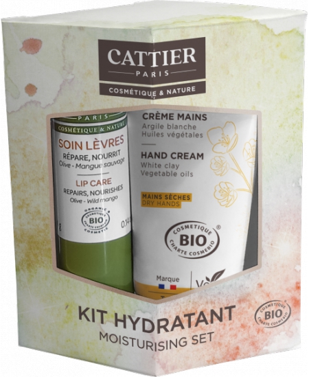 Cattier - Kit Hiver duo Hydratant Crème Mains sèches 30ml + Soin des Lèvres 4g