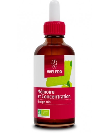 Weleda - Extrait de plantes bio mémoire et concentration Ginkgo biloba - 60 ml Weleda - Extrait de plantes bio mémoire et concentration Ginkgo biloba - 60 ml