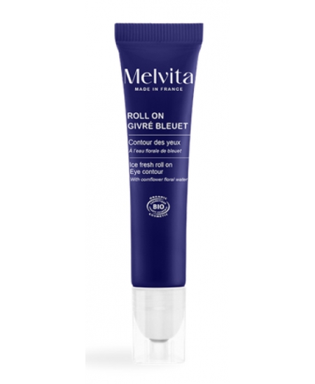 Melvita - Roll on givré contour des yeux à l'eau florale de bleuet - 10 ml