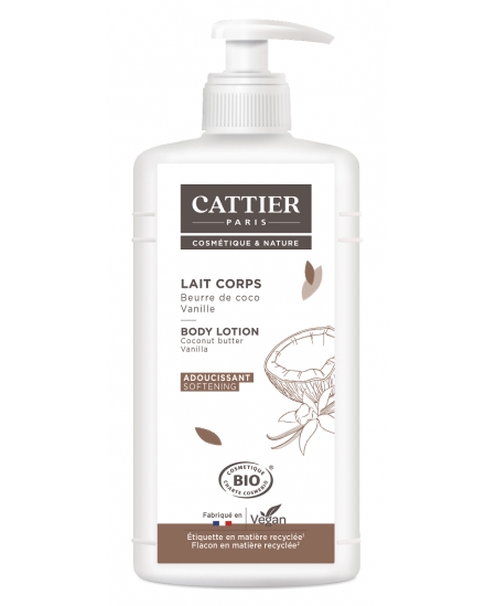 Cattier - Lait adoucissant Vanille et extrait de coco - 500 ml