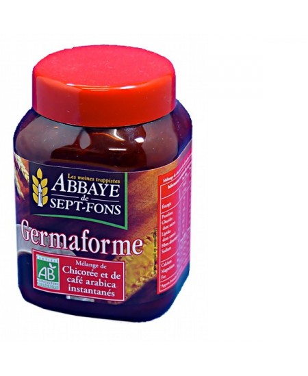 Abbaye de Sept Fons - Germaforme Chicorée bio + café arabica bio instantanés - 100 g Abbaye de Sept Fons - Germaforme Chicorée bio + café arabica bio instantanés - 100 g