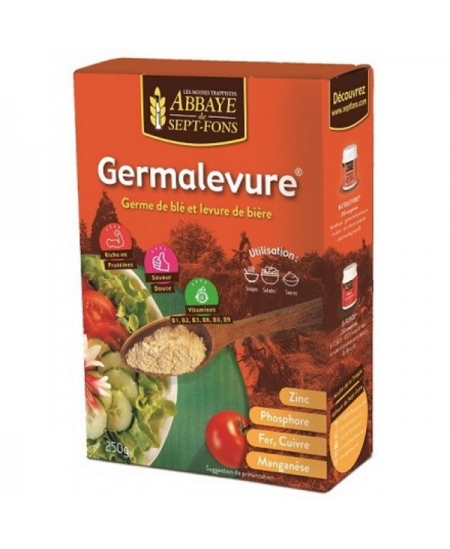 Germalevure à la levure de bière et au germe de blé - 250 g - Abbaye de Sept Fons espritphyto Germalevure à la levure de bière et au germe de blé - 250 g - Abbaye de Sept Fons espritphyto